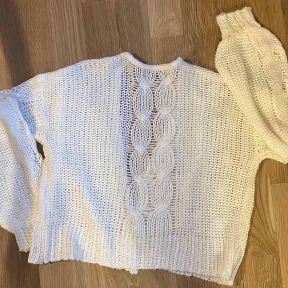 Almost Famous New Crochet Open Cardigan Sweater M - Picture 4 of 6